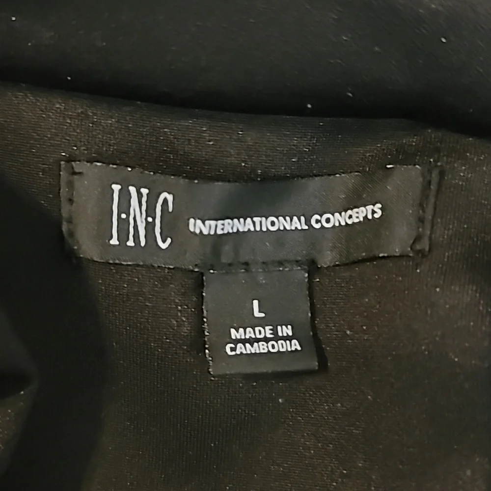 INC black and metallic gold track suit pants and jacket size large - Picture 13 of 16